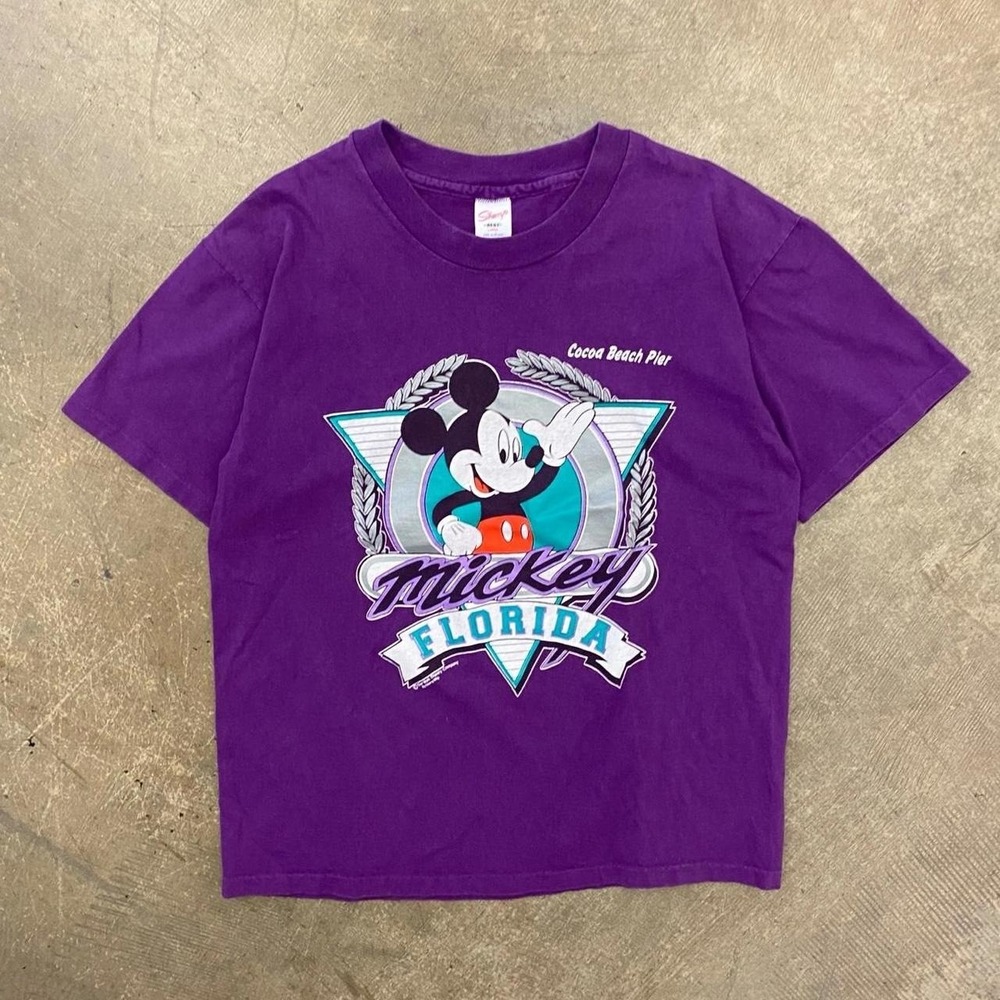 Vintage Disney Mickey Mouse Florida Sherry 90s DisneyWorld Single Stitch Shirt L